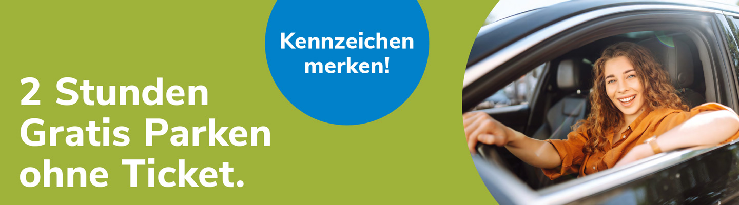 2 Stunden gratis parken ohne Ticket Info