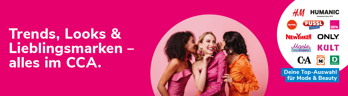 Drei Frauen auf pinkem Hintergrund 