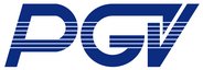 Das Logo PGV in Großbuchstaben in blau befindet sich auf einem weißen Hintergrund.