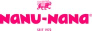Das Logo NANU-NANA in Pink befindet sich auf einem weißen Hintergrund.