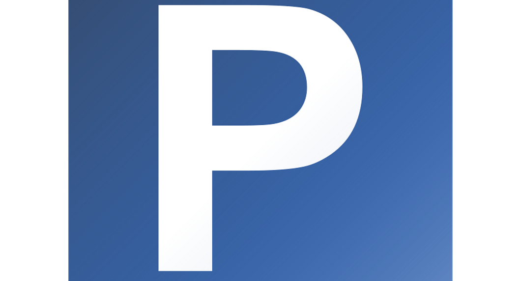 Blaues P für Parken