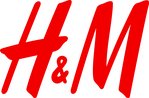 H&M Logo in rot auf weißem Hintergrund 